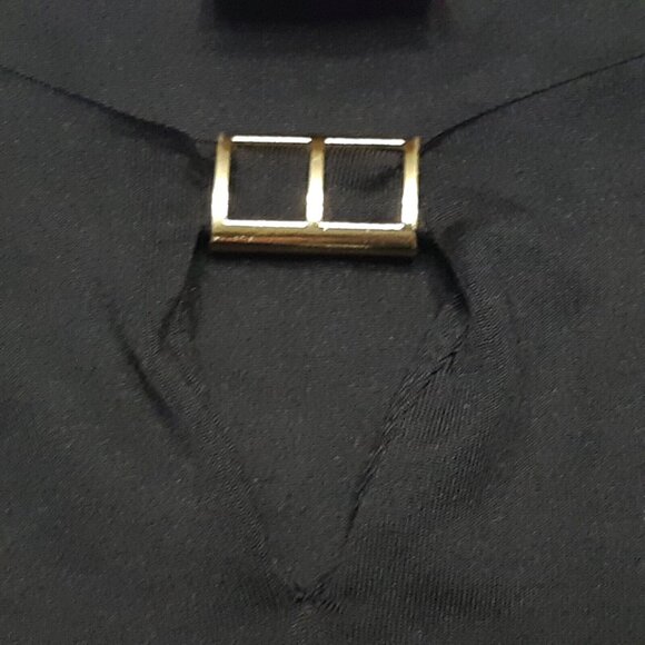 Anthony Richards Top Womens Large Black Stretch 3/4 Sleeve Blouse 38 in Chest - Picture 8 of 12